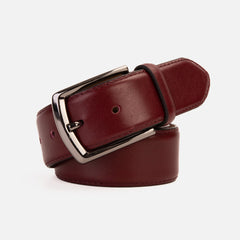 The Royal Hand Craft Burgundy Leather Belt - Vinci Leather