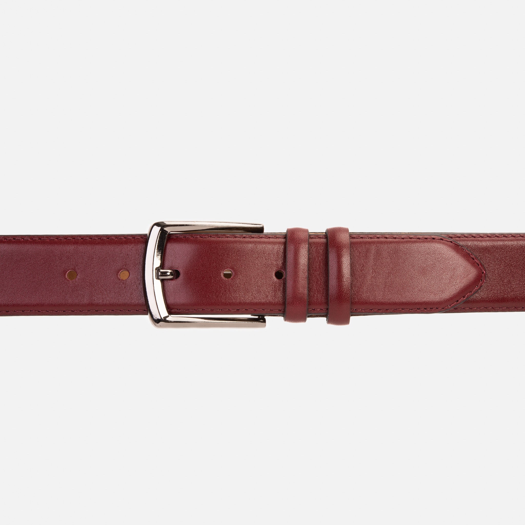 The Royal Hand Craft Burgundy Leather Belt - Vinci Leather