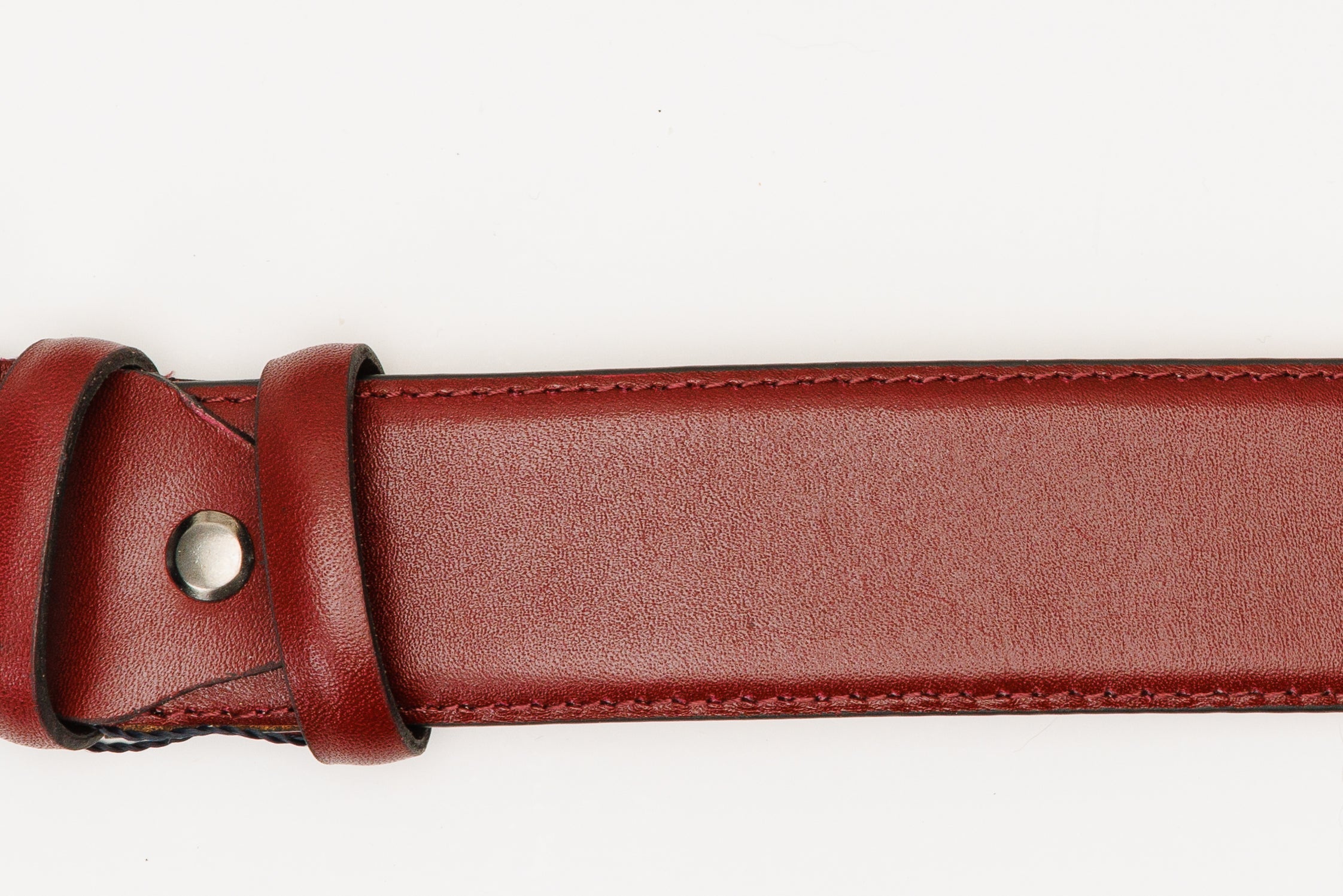 The Royal Hand Craft Burgundy Leather Belt - Vinci Leather