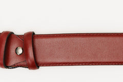 The Royal Hand Craft Burgundy Leather Belt - Vinci Leather