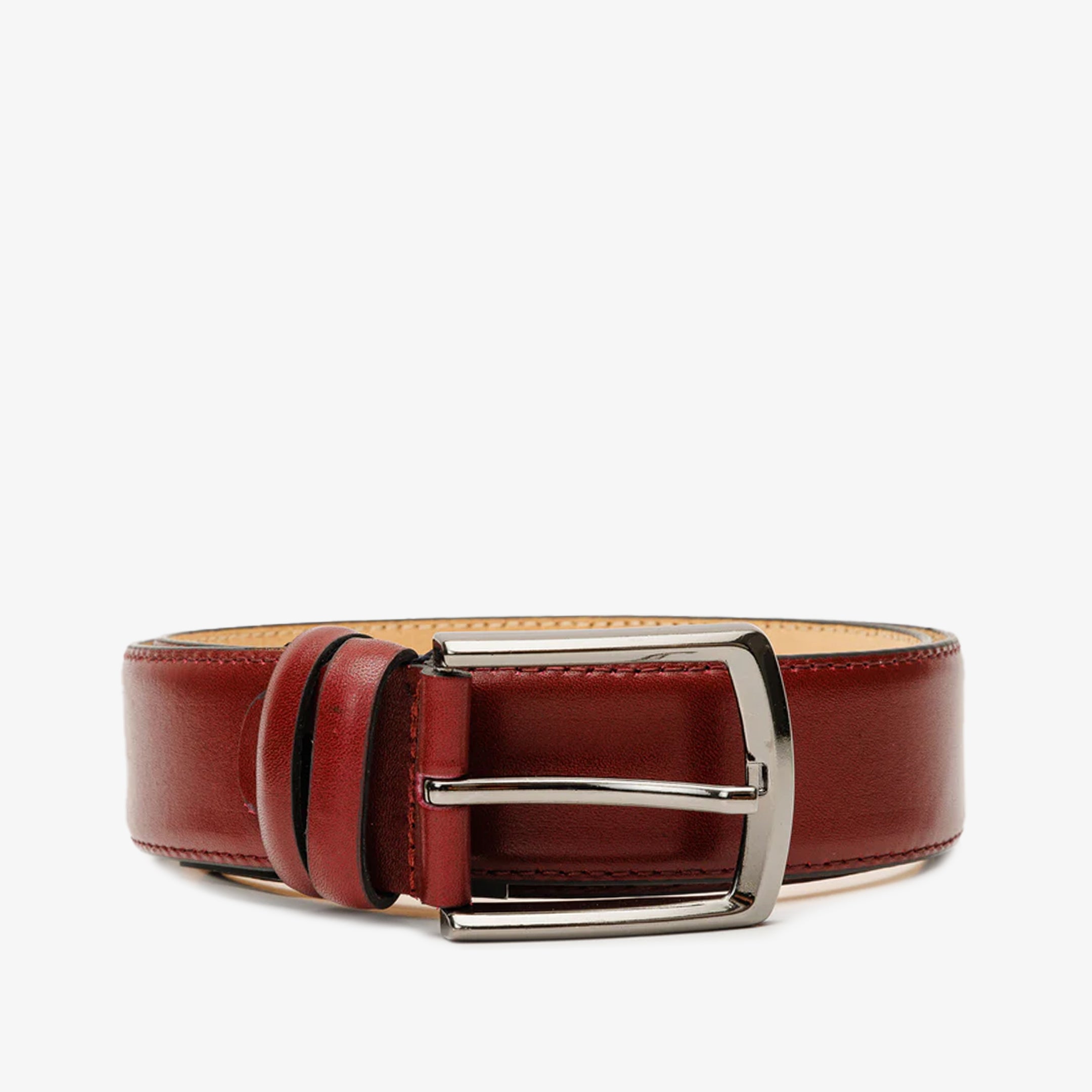 The Royal Hand Craft Burgundy Leather Belt - Vinci Leather
