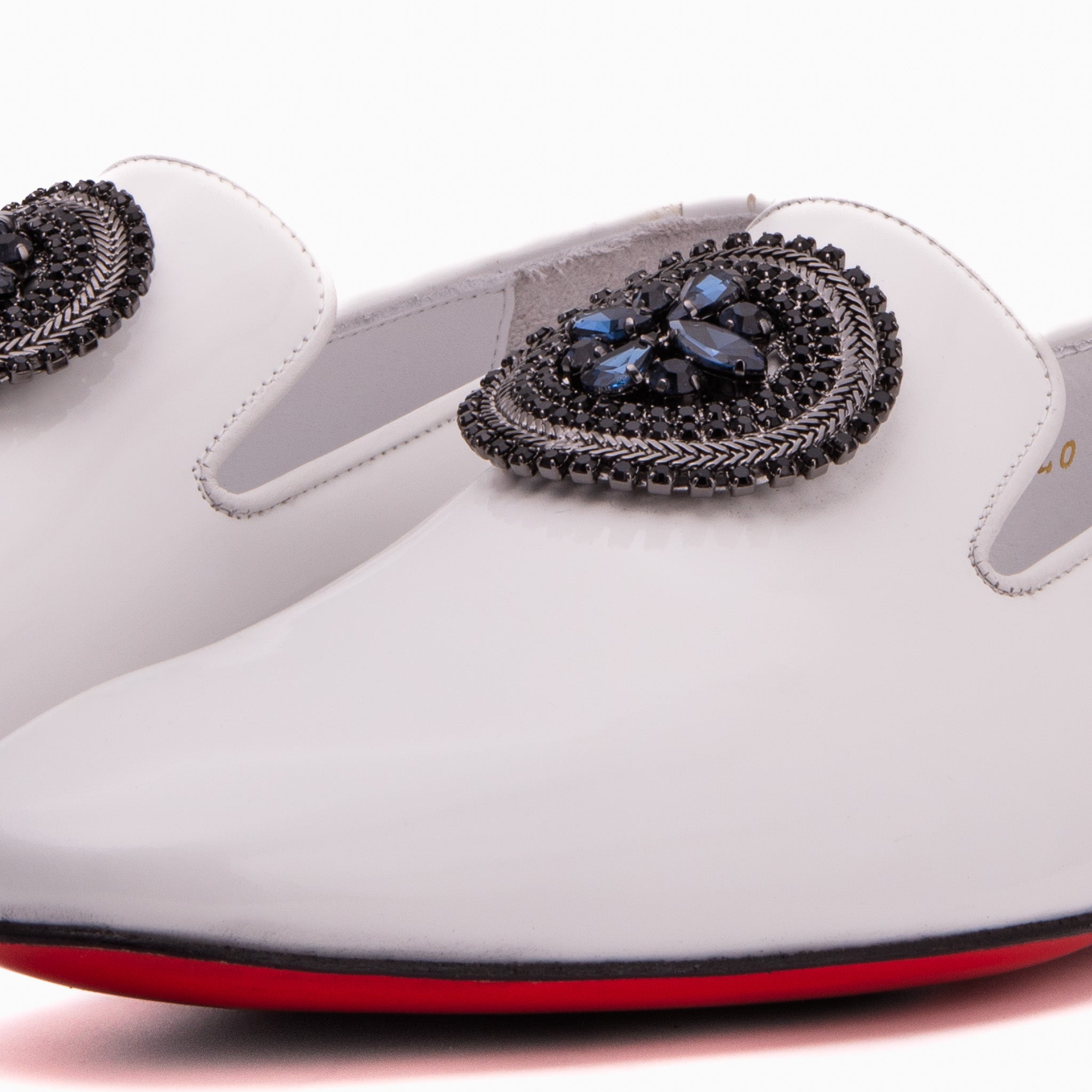 The Pombe White Patent Leather Dress Slip-on Loafer Shoe - Vinci Leather