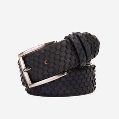 The Majesty Navy Blue Leather Belt - Vinci Leather