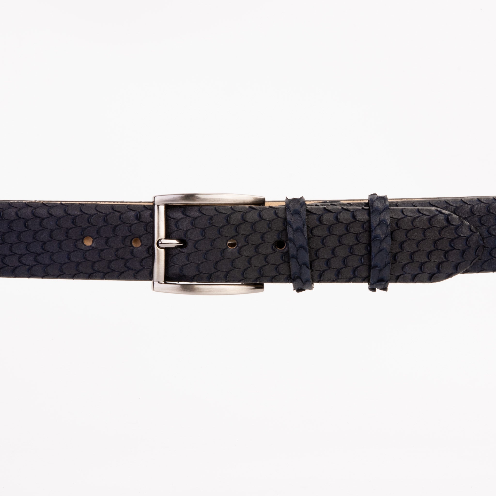 The Majesty Navy Blue Leather Belt - Vinci Leather