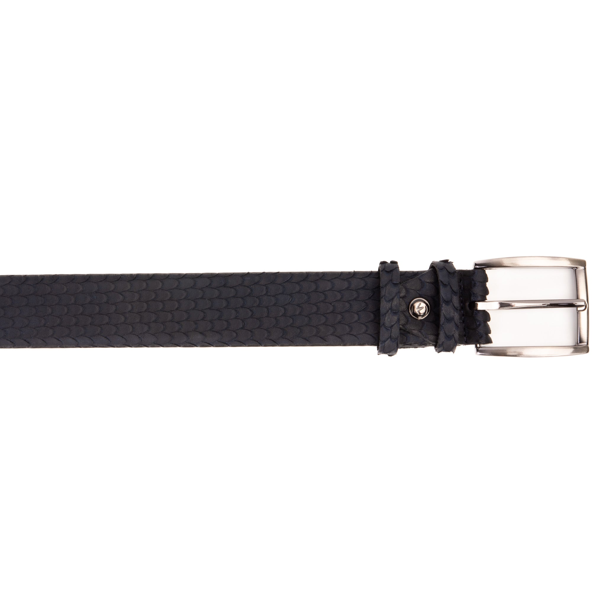 The Majesty Navy Blue Leather Belt - Vinci Leather
