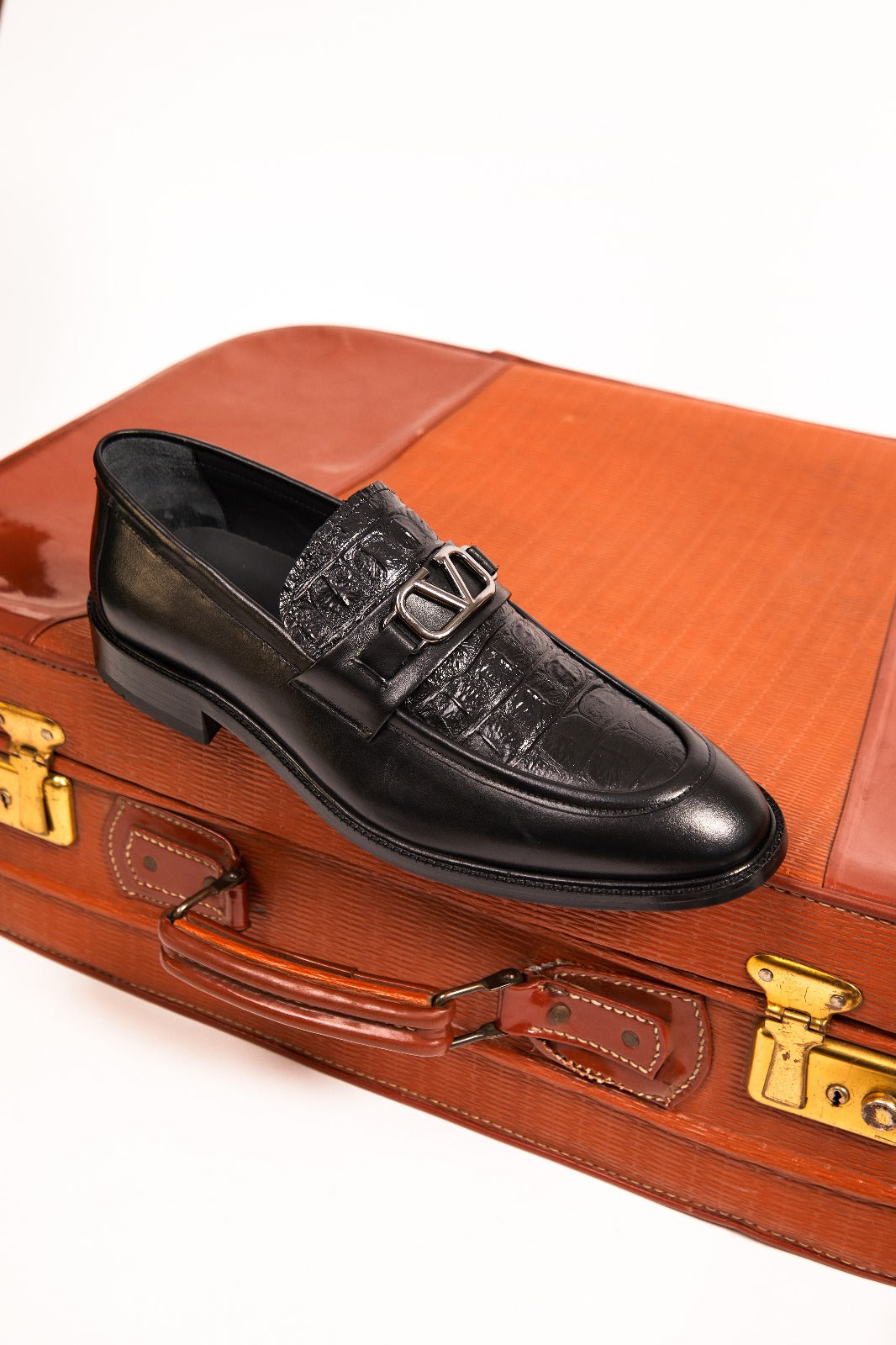 Amsterdam Black Bit Loafer Shoe - Vinci Leather