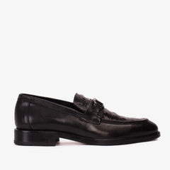 Amsterdam Black Bit Loafer Shoe - Vinci Leather