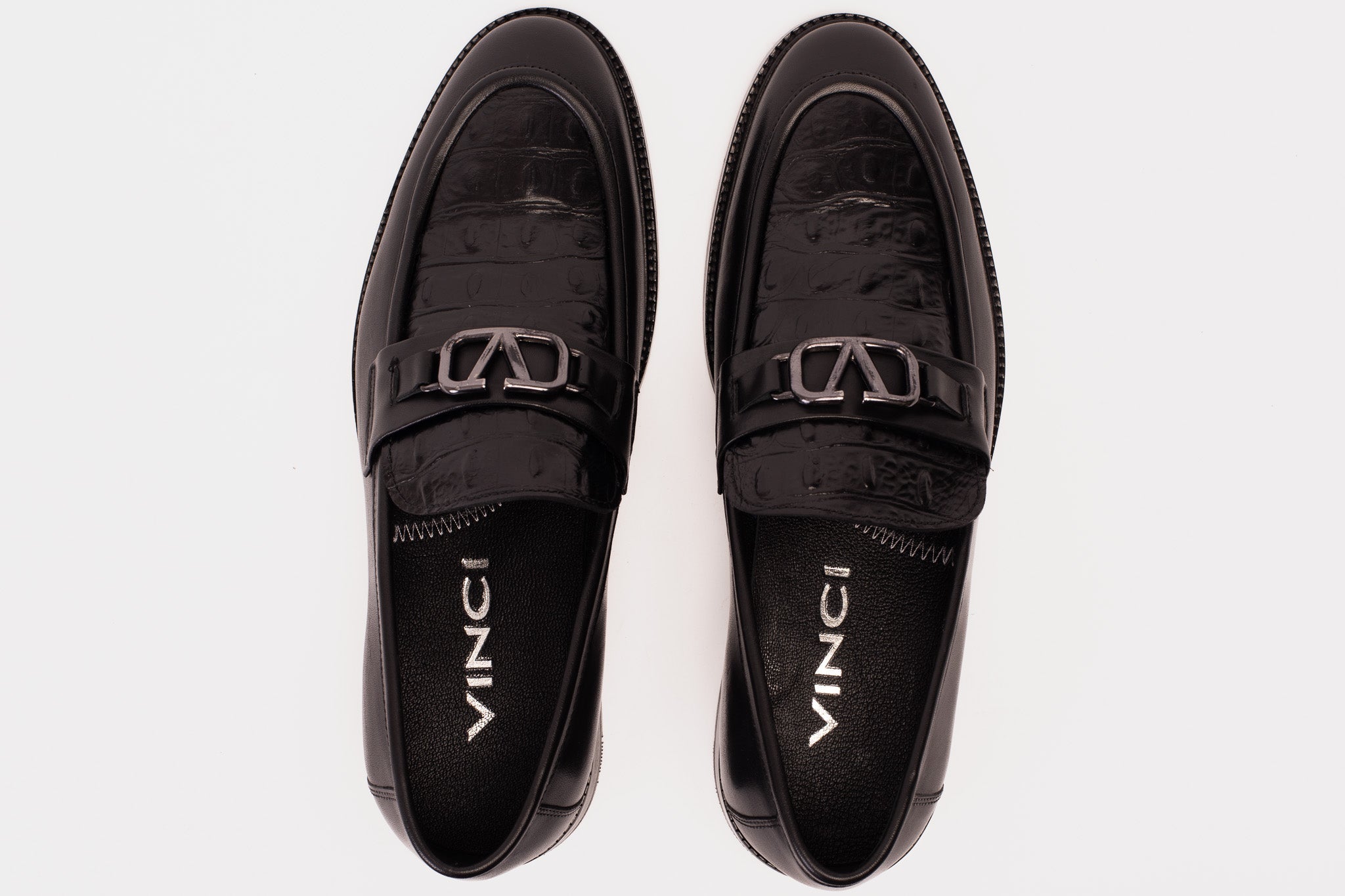 Amsterdam Black Bit Loafer Shoe - Vinci Leather