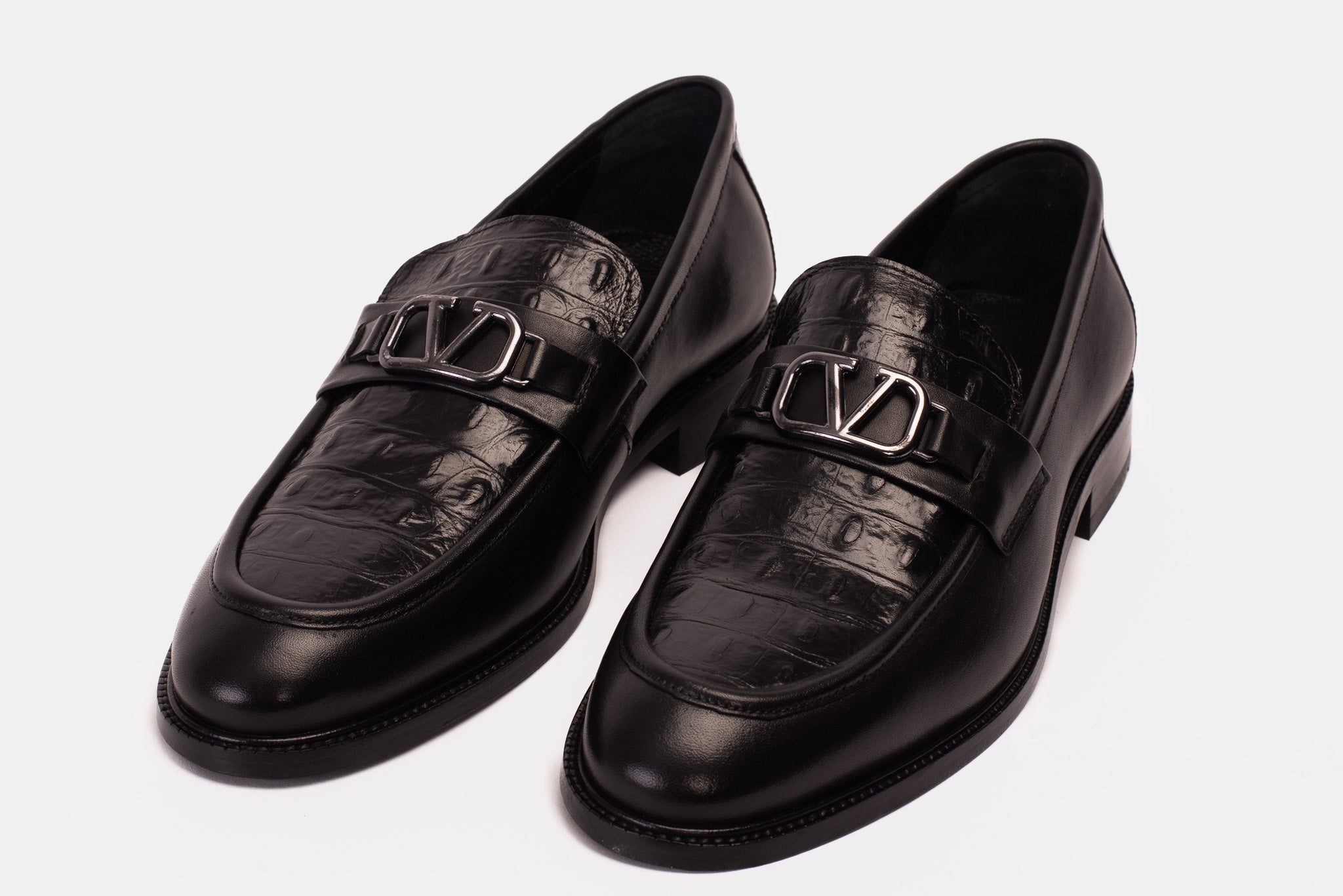 Amsterdam Black Bit Loafer Shoe - Vinci Leather