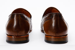 The Meram Brown Leather Tassel Slip-On Loafer Shoe - Vinci Leather