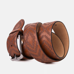 The Meram Tan Calfskin Belt - Vinci Leather