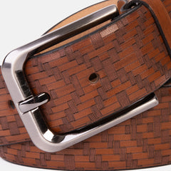 The Meram Tan Calfskin Belt - Vinci Leather