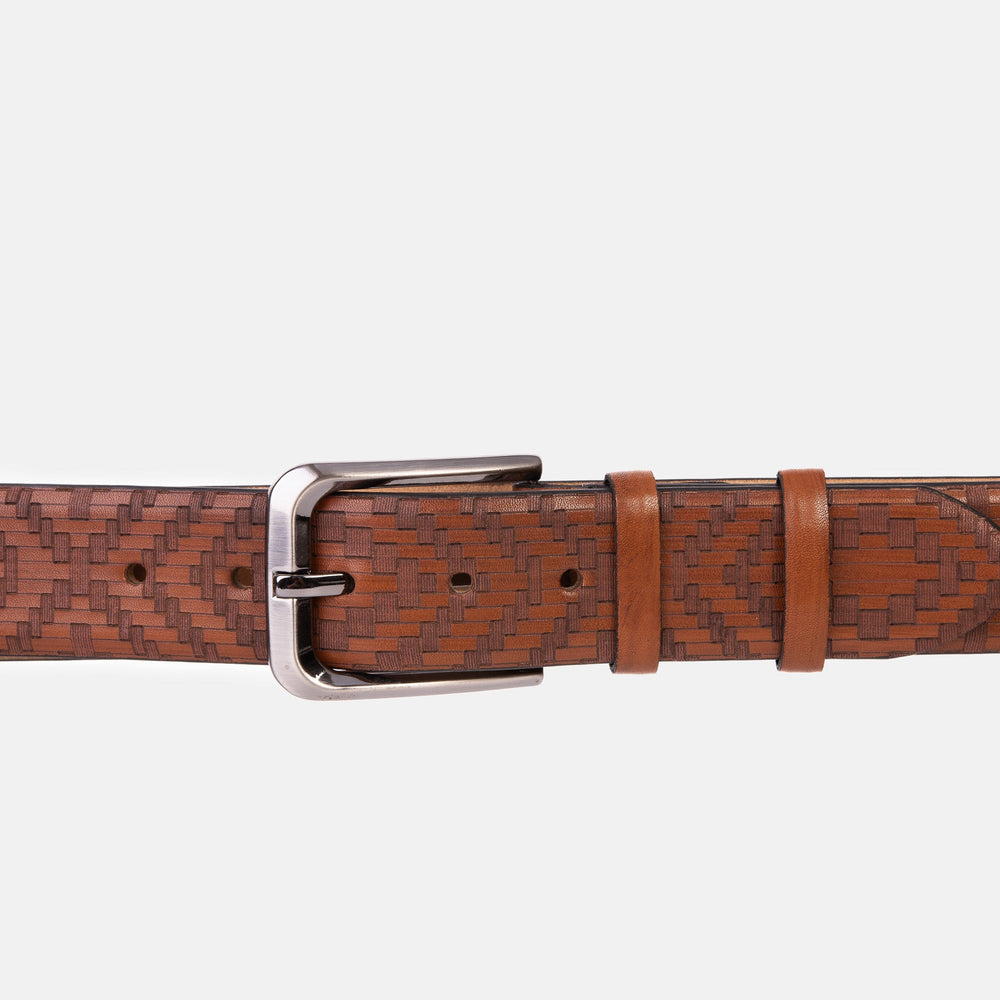 The Meram Tan Calfskin Belt - Vinci Leather