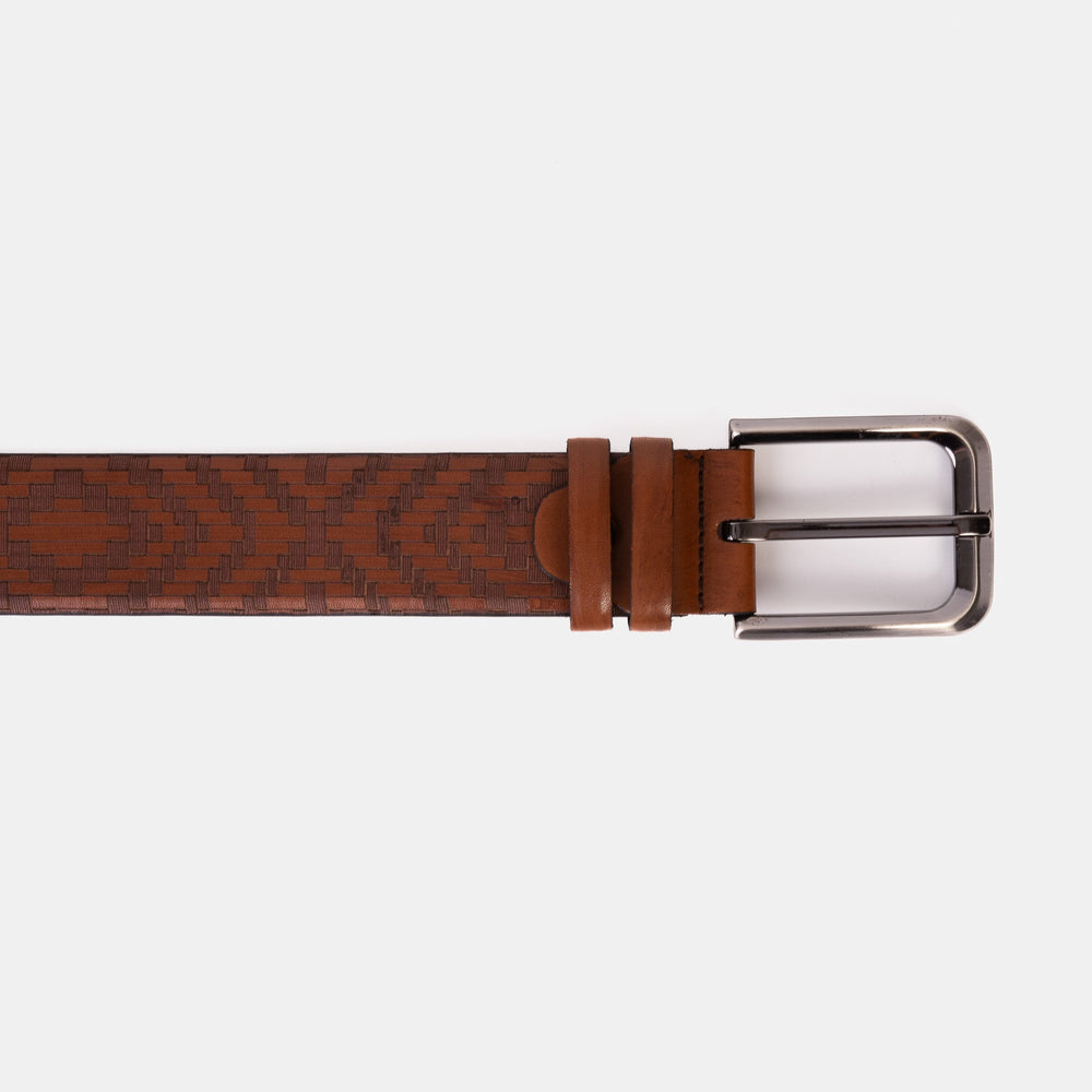 The Meram Tan Calfskin Belt - Vinci Leather