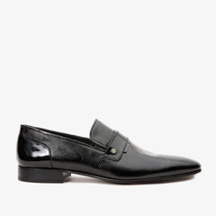 The Warsaw Shoe Black Leather Bit Loafer - Vinci Leather