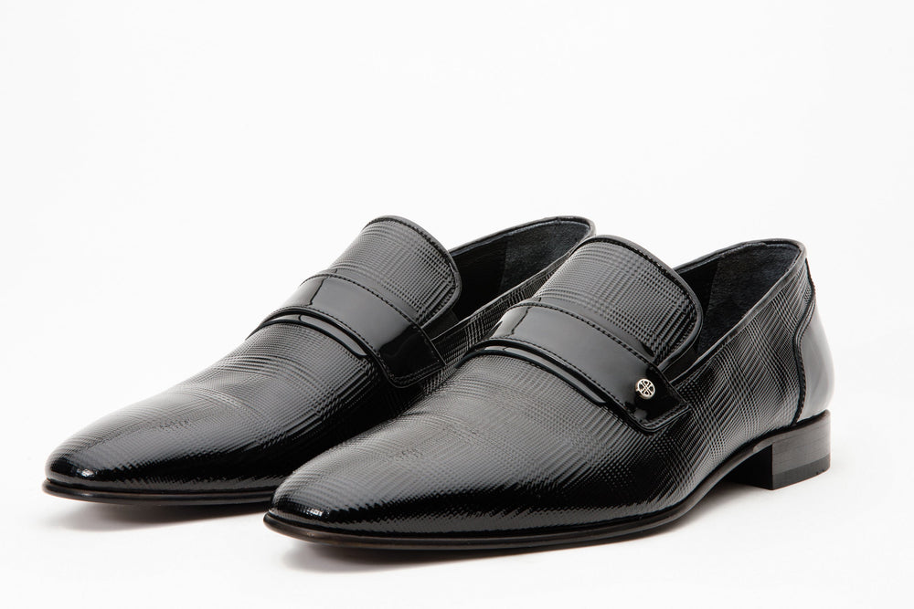 The Warsaw Shoe Black Leather Bit Loafer - Vinci Leather