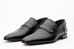 The Warsaw Shoe Black Leather Bit Loafer - Vinci Leather