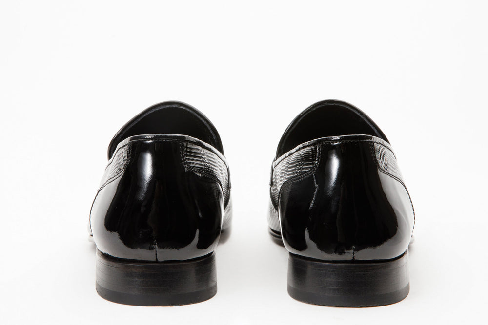 The Warsaw Shoe Black Leather Bit Loafer - Vinci Leather