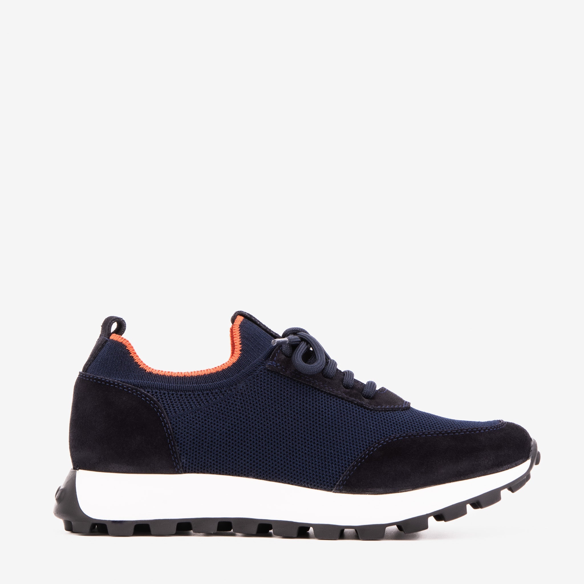 The Berlin Navy Suede Leather Sneaker - Vinci Leather