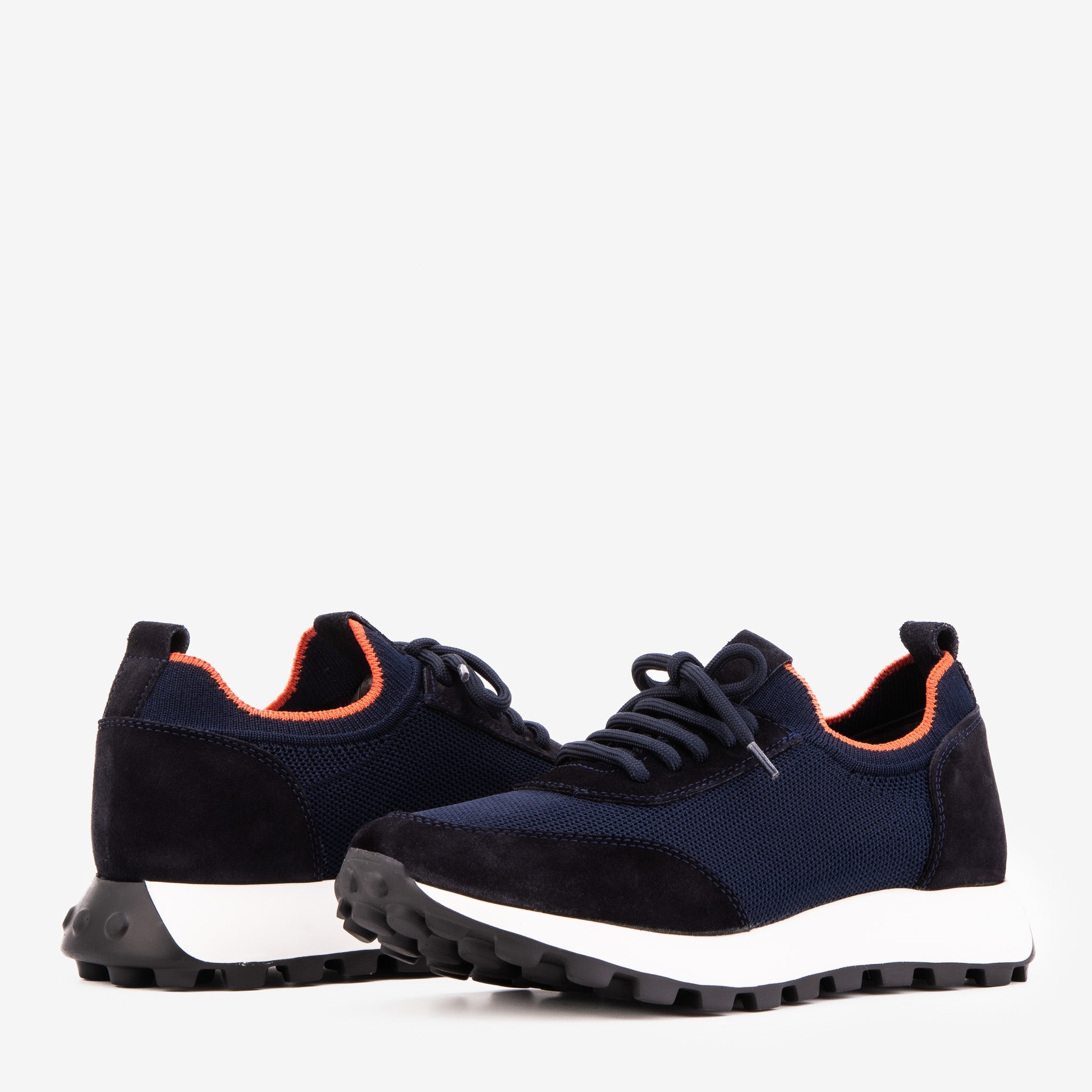 The Berlin Navy Suede Leather Sneaker - Vinci Leather