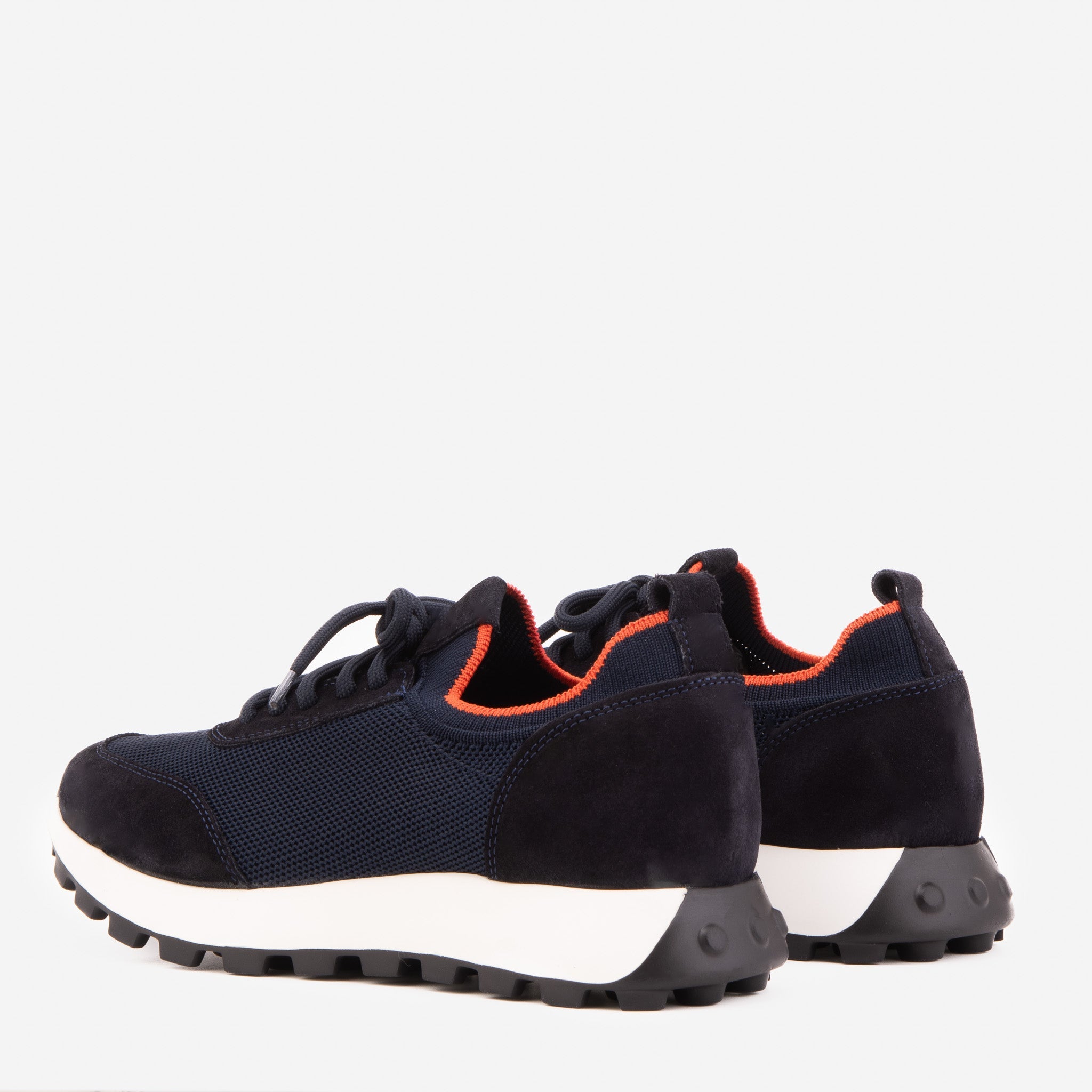The Berlin Navy Suede Leather Sneaker - Vinci Leather