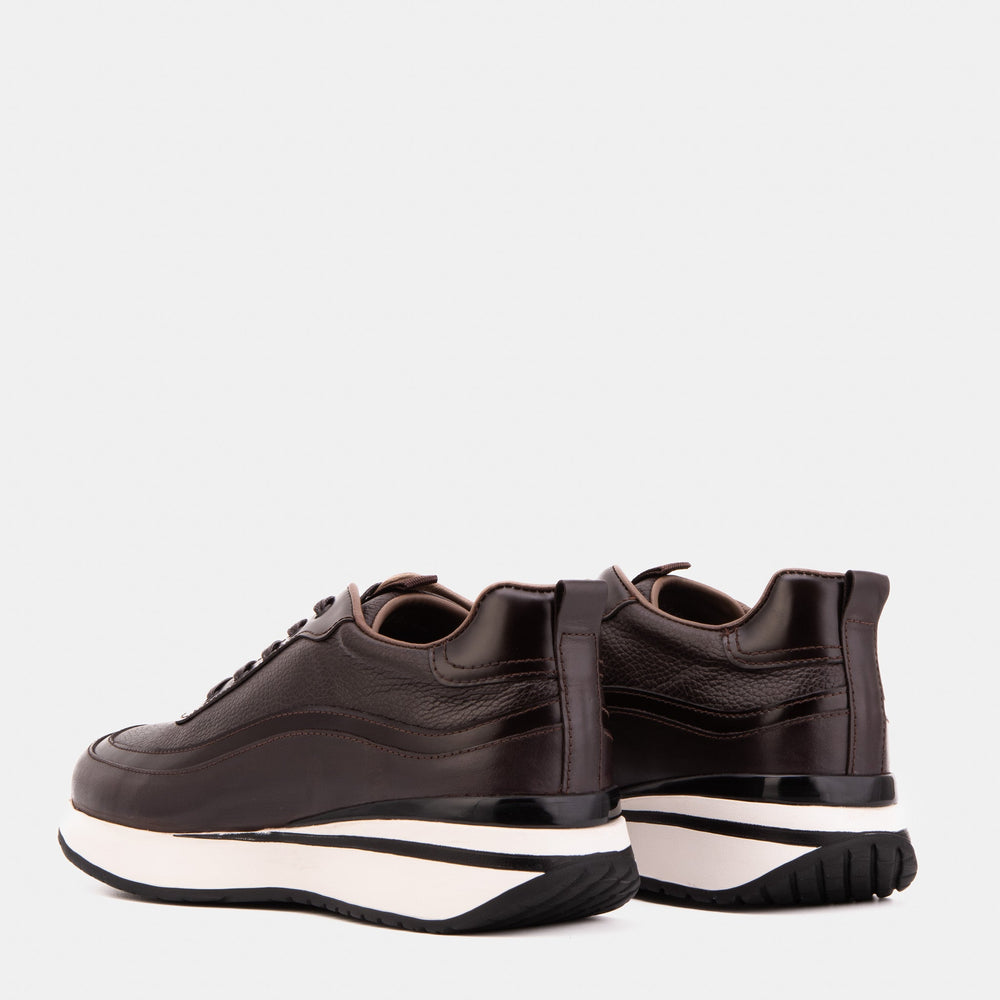 The Modena Brown Leather Sneaker - Vinci Leather