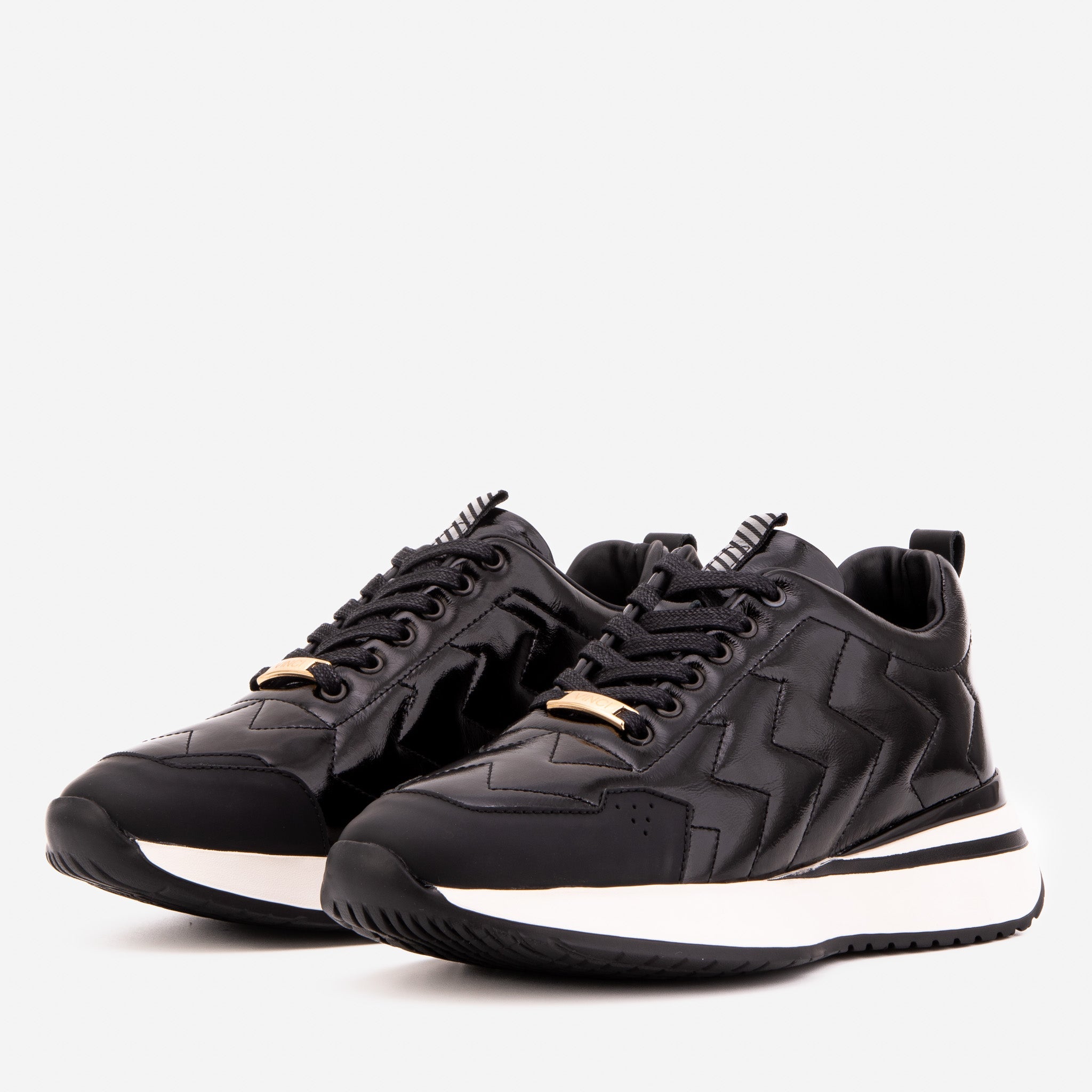 The Veneto Black Leather Sneaker - Vinci Leather