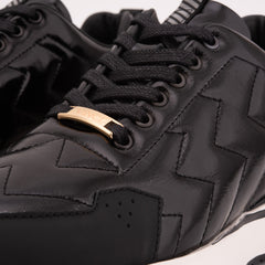 The Veneto Black Leather Sneaker - Vinci Leather