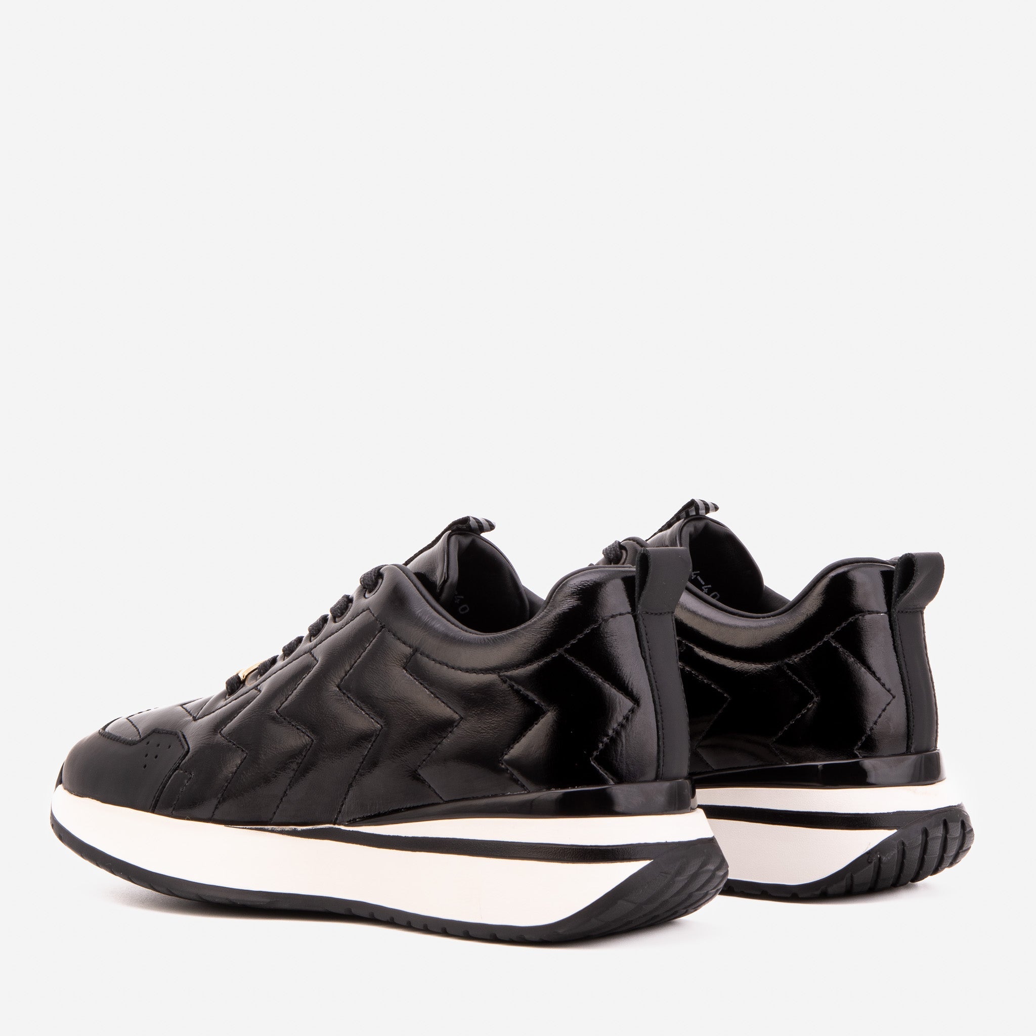 The Veneto Black Leather Sneaker - Vinci Leather