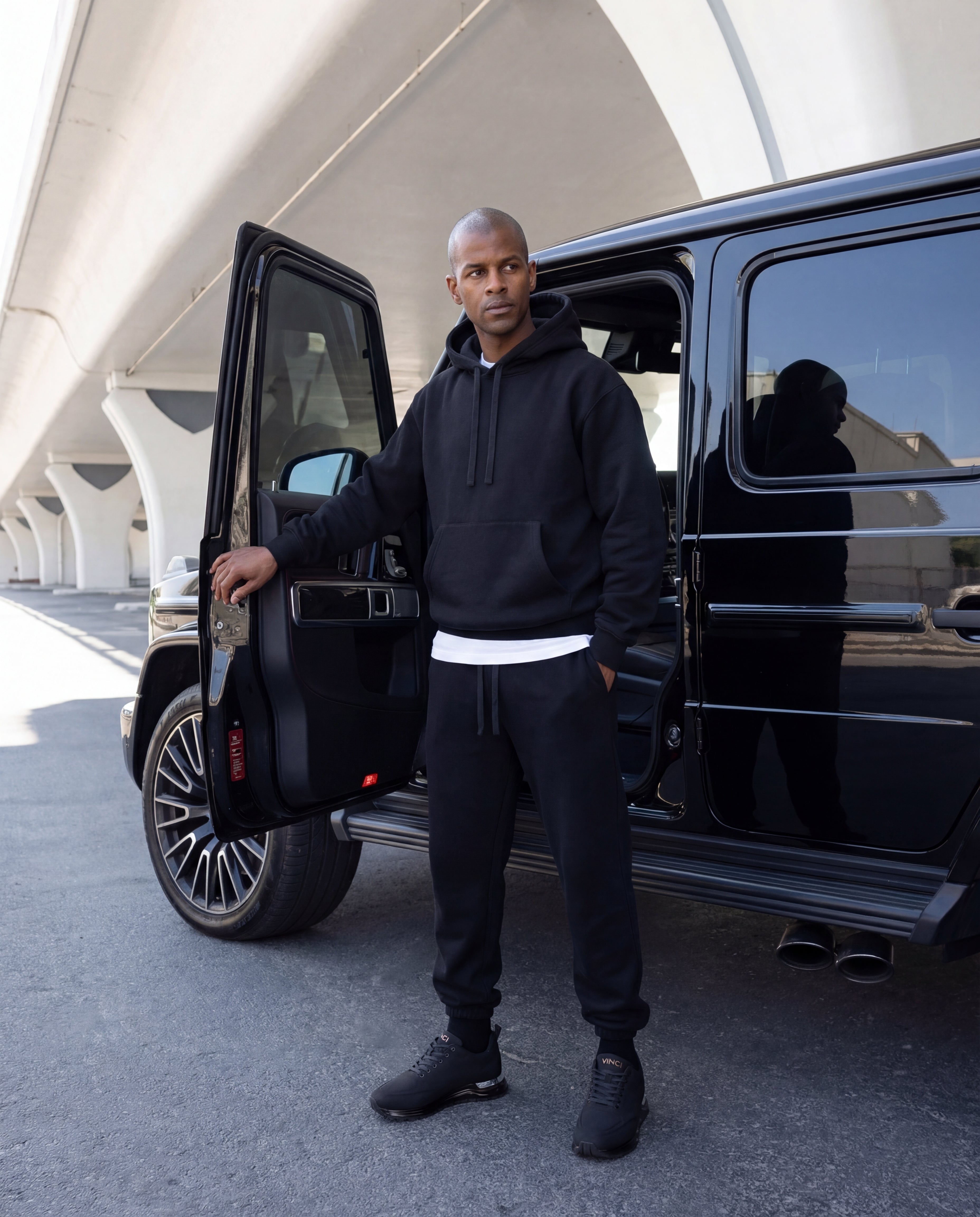 The Lexington Black Sneaker - Vinci Leather