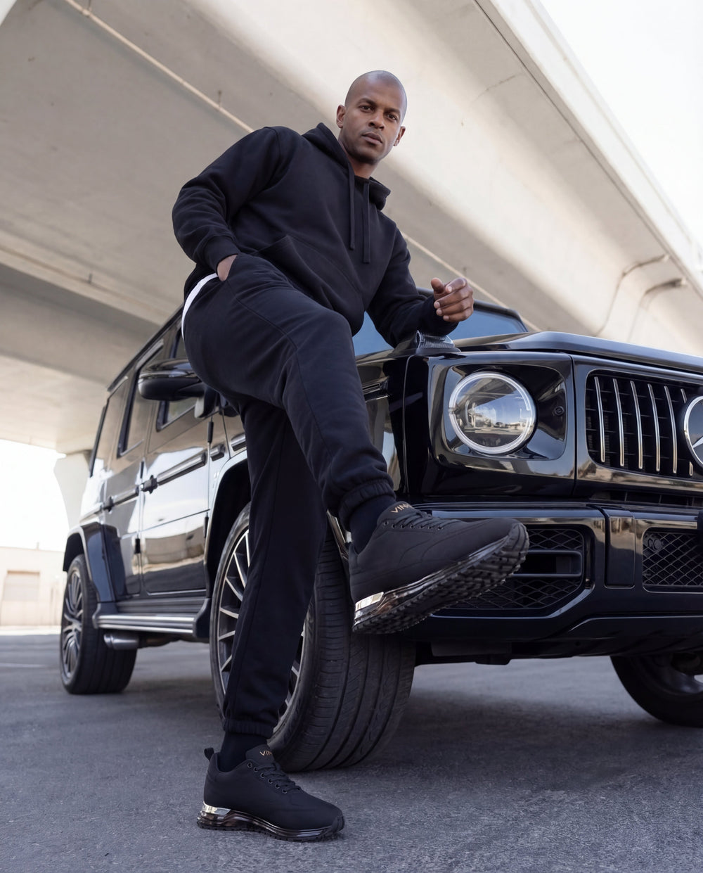 The Lexington Black Sneaker - Vinci Leather