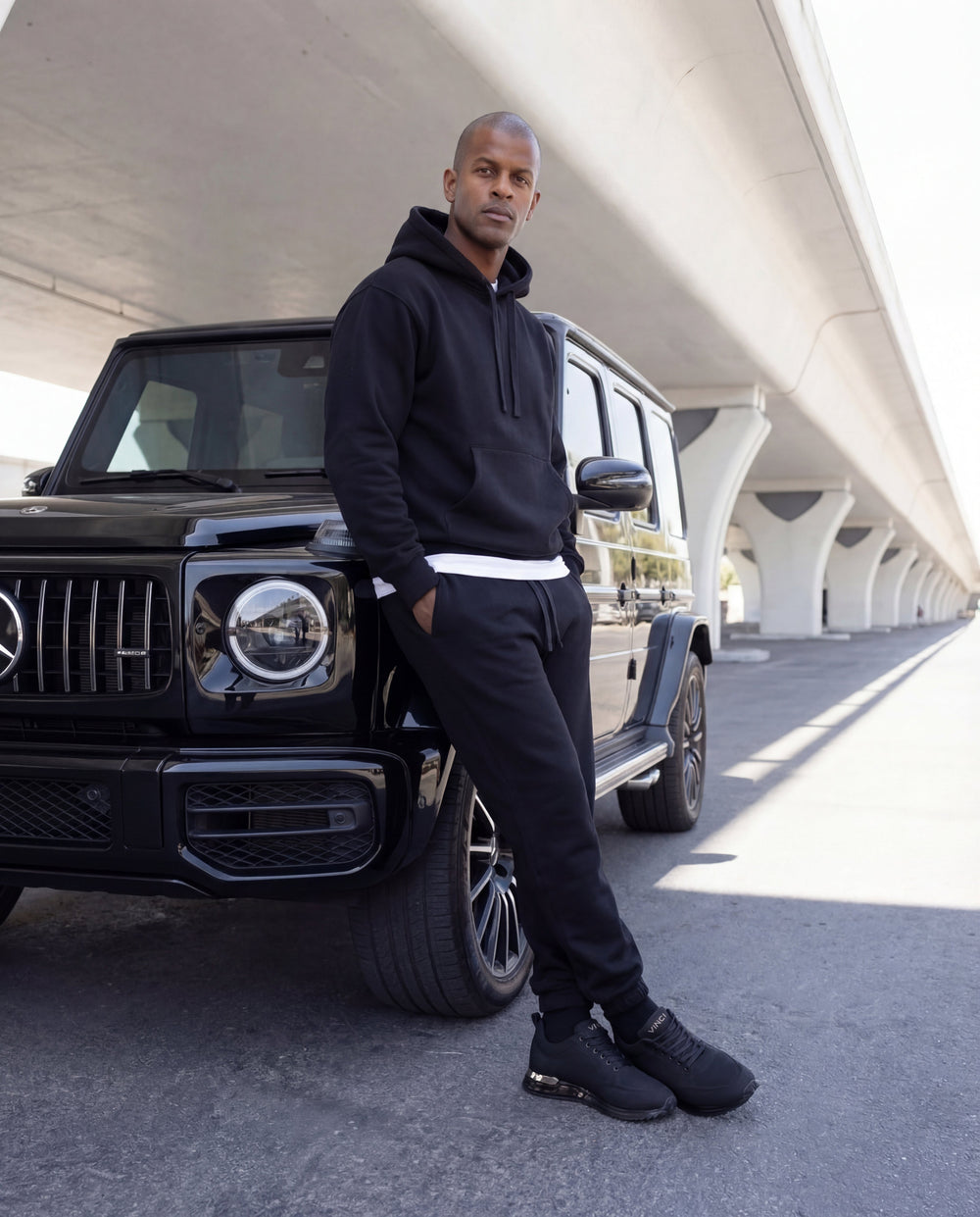 The Lexington Black Sneaker - Vinci Leather