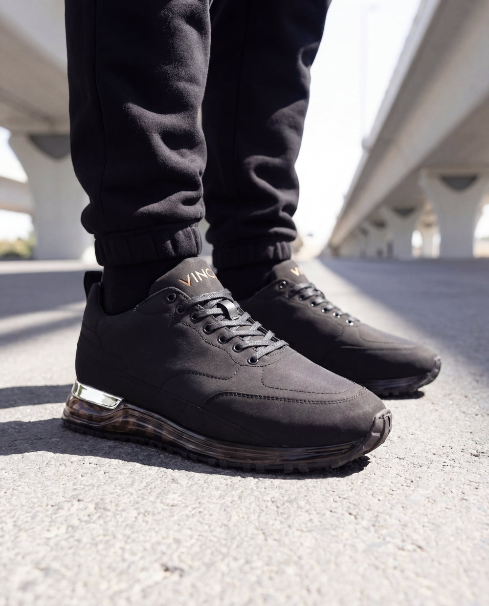 The Lexington Black Sneaker - Vinci Leather