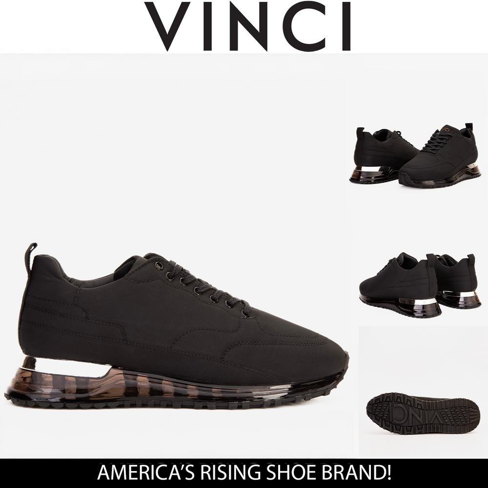 The Lexington Black Sneaker - Vinci Leather