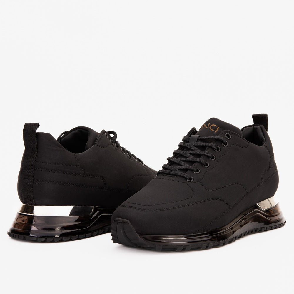 The Lexington Black Sneaker - Vinci Leather