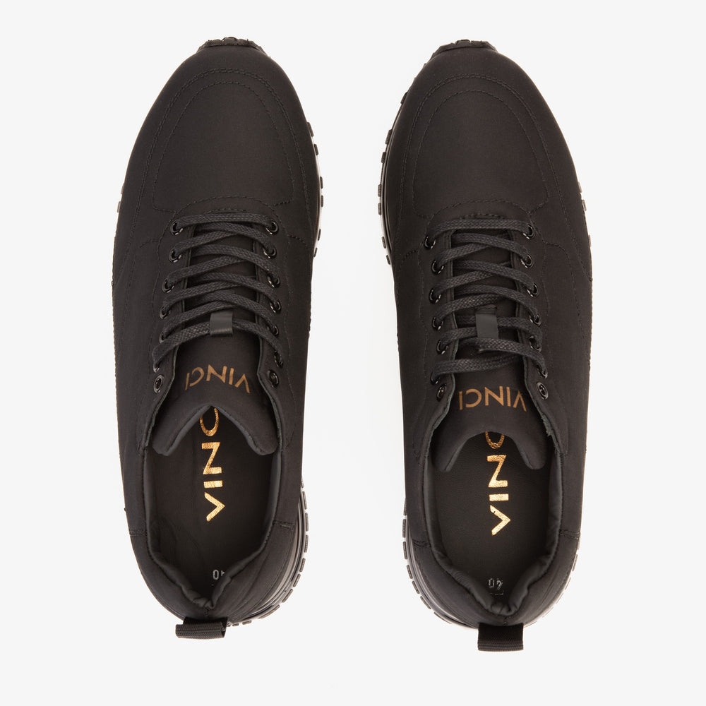 The Lexington Black Sneaker - Vinci Leather