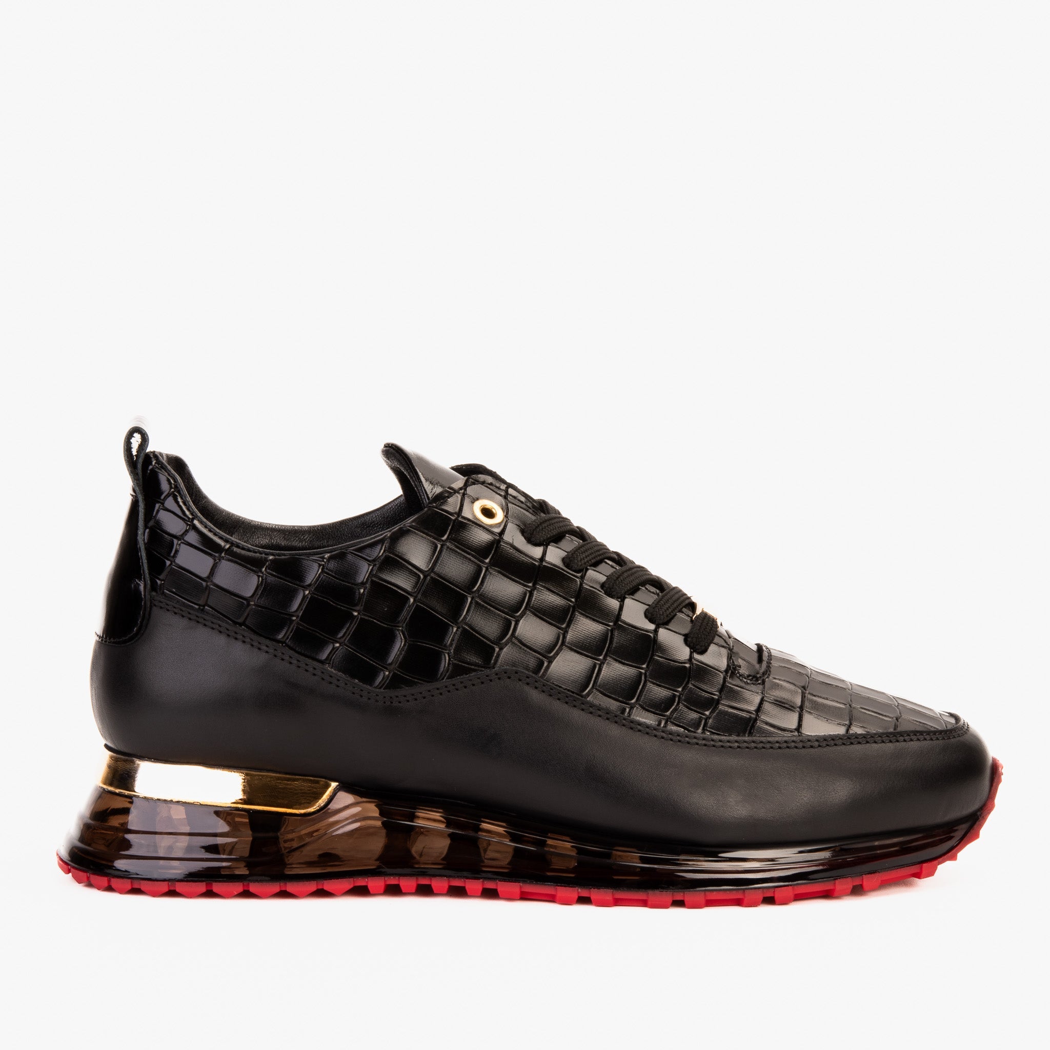 The Marseille Black Leather Sneaker - Vinci Leather