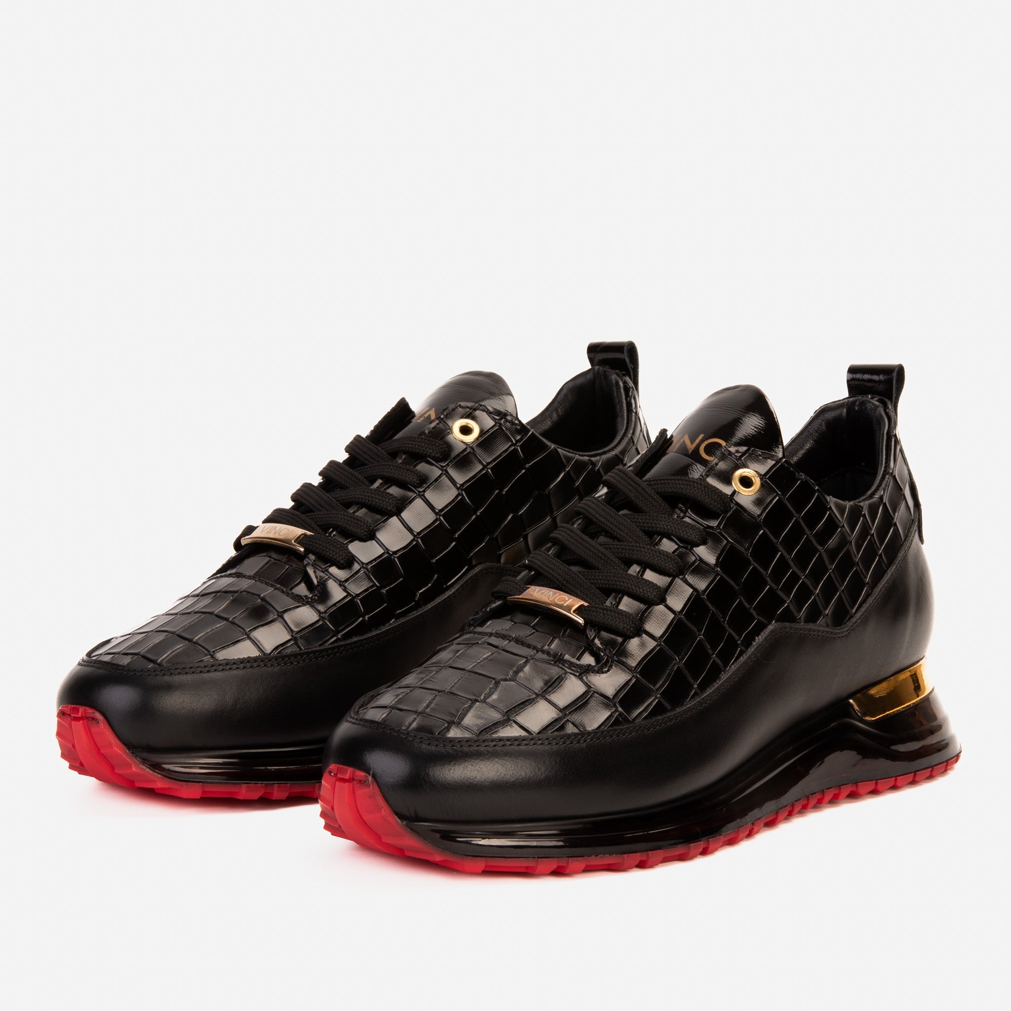 The Marseille Black Leather Sneaker - Vinci Leather
