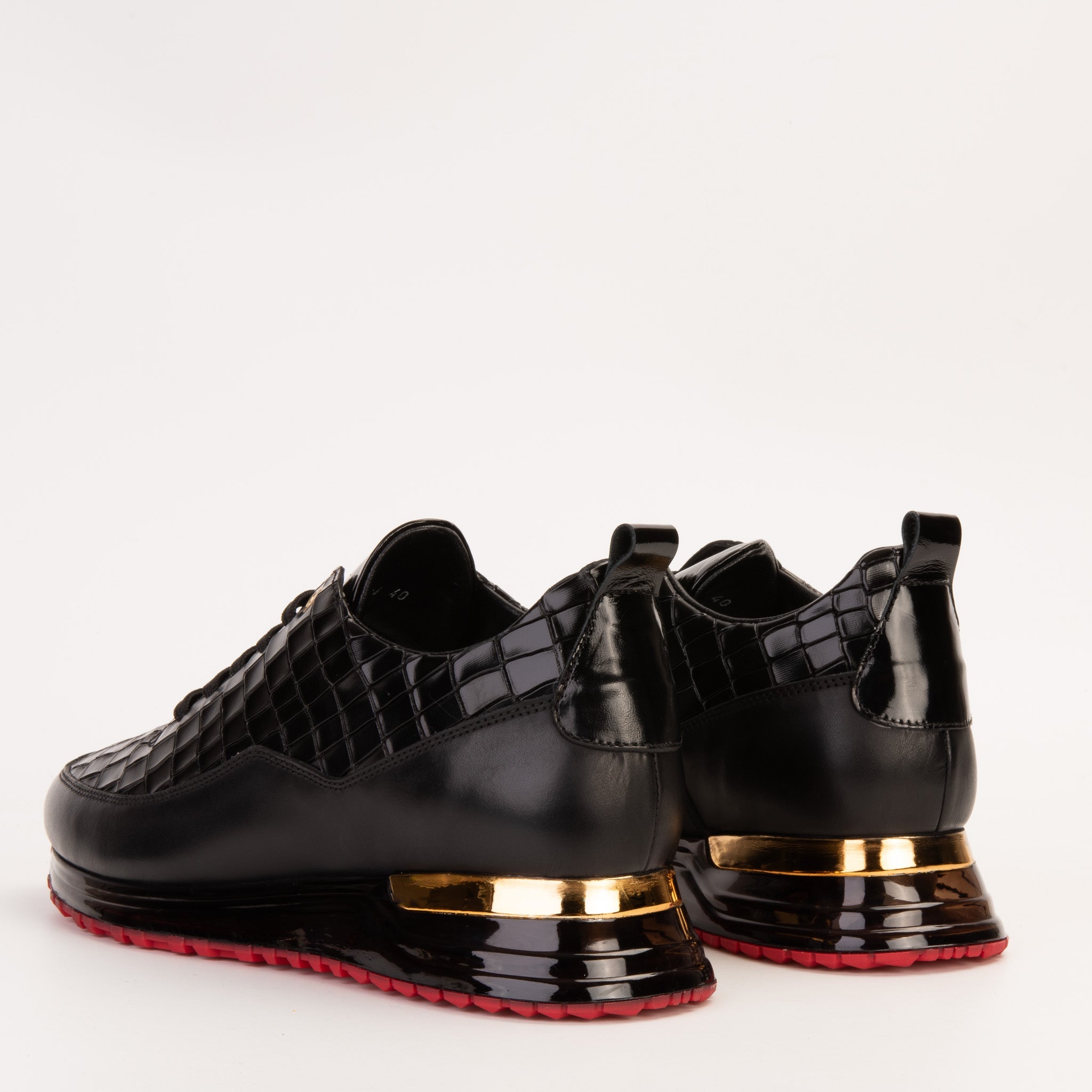 The Marseille Black Leather Sneaker - Vinci Leather