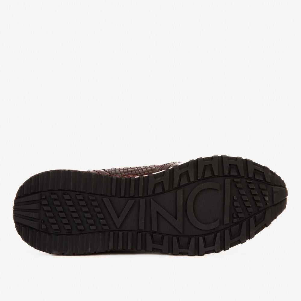 The Empire Burgundy Leather Sneaker - Vinci Leather