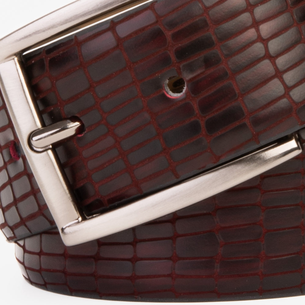 The Empire Burgundy Leather Belt - Vinci Leather