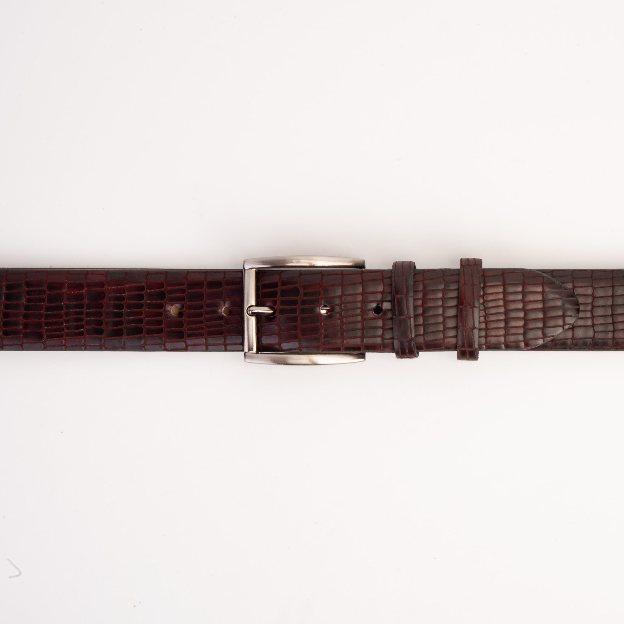 The Empire Burgundy Leather Belt - Vinci Leather