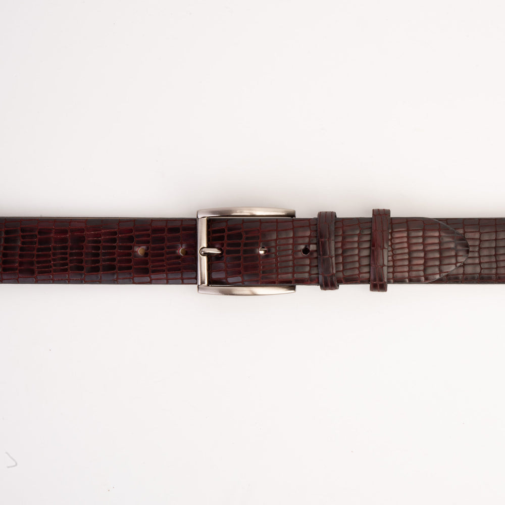 The Empire Burgundy Leather Belt - Vinci Leather
