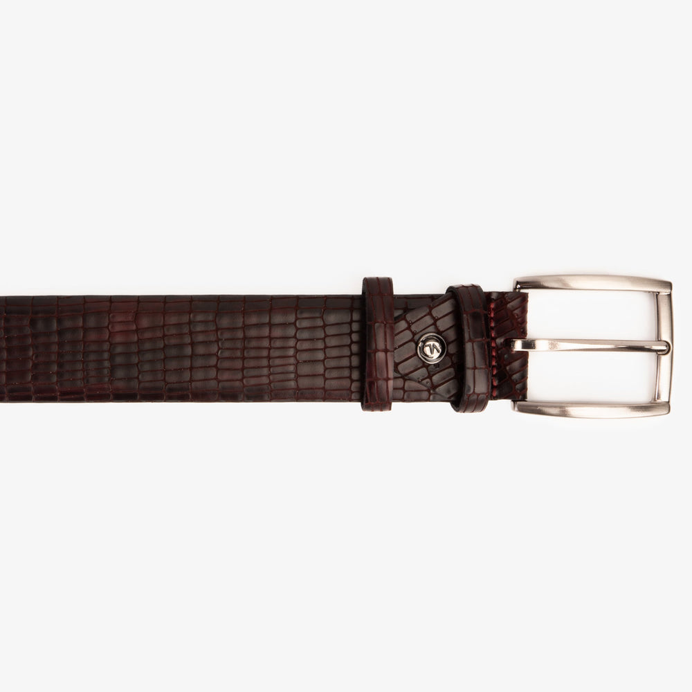 The Empire Burgundy Leather Belt - Vinci Leather