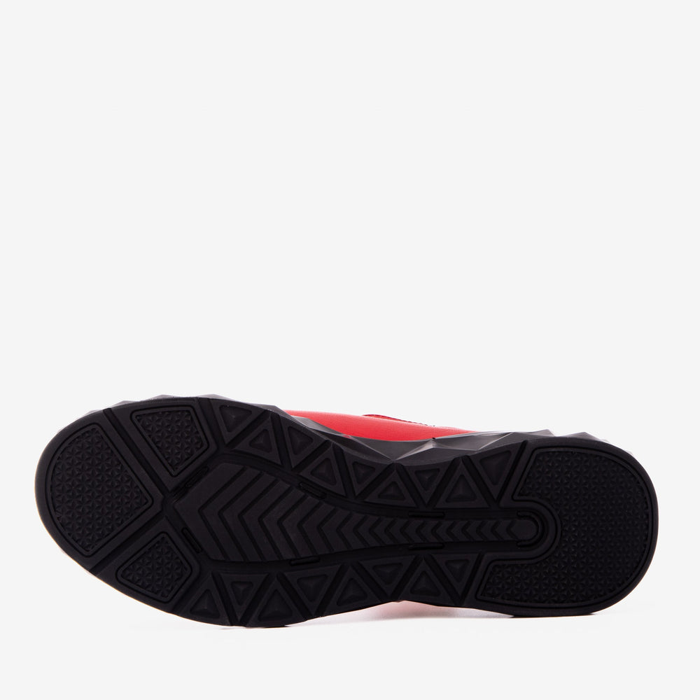 The Vertex Red Leather Men's Sneaker - Vinci Leather