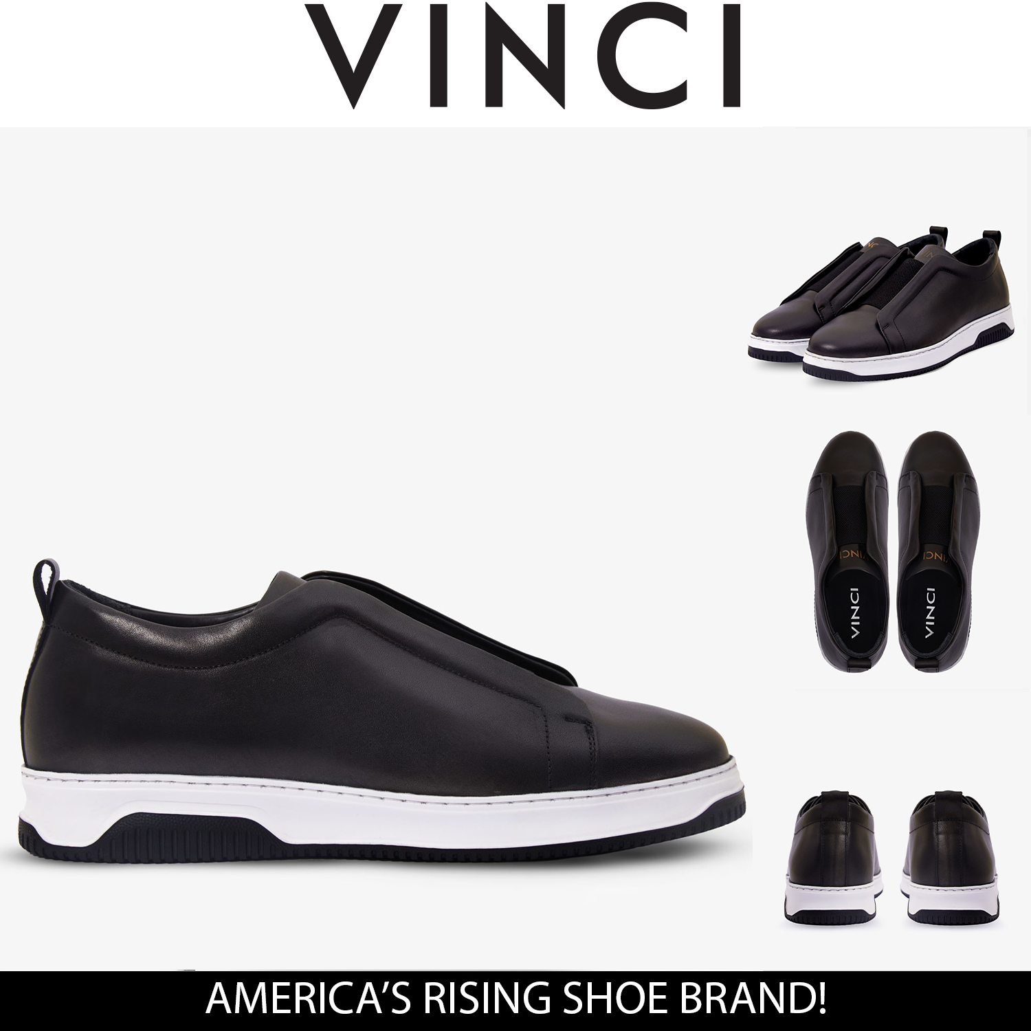 The Urgup Black Sneaker - Vinci Leather