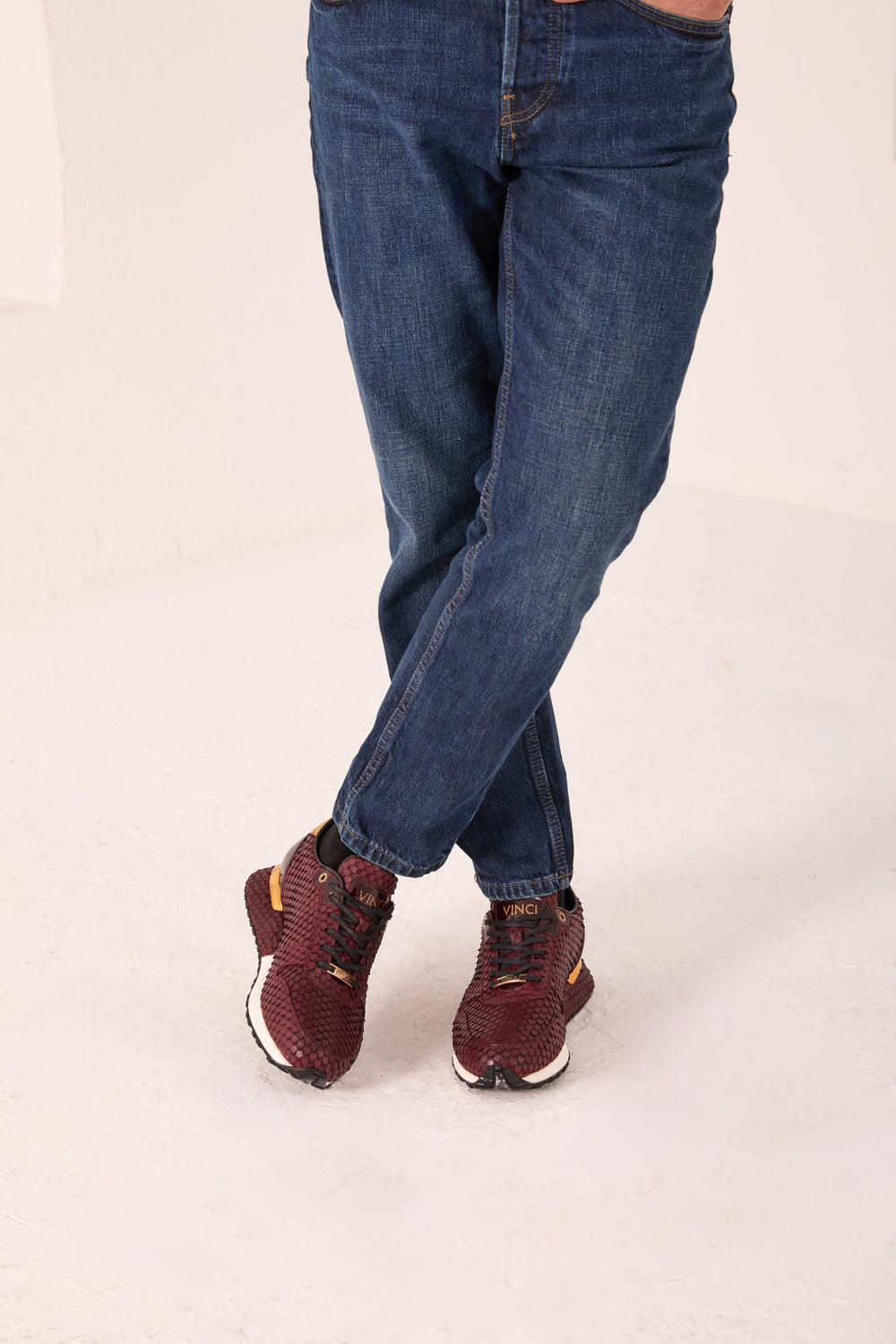 The Majesty Burgundy Leather Sneaker - Vinci Leather