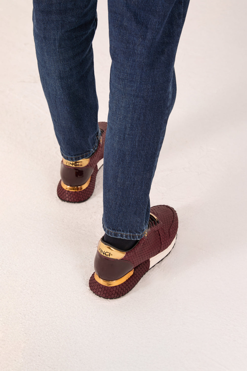 The Majesty Burgundy Leather Sneaker - Vinci Leather