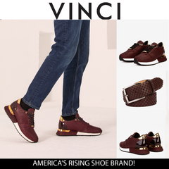 The Majesty Burgundy Leather Sneaker - Vinci Leather