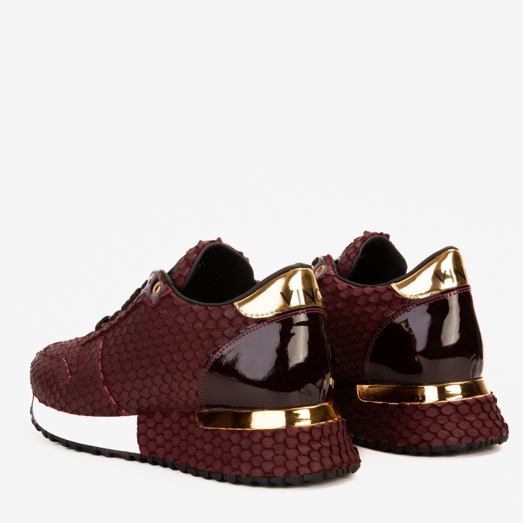 The Majesty Burgundy Leather Sneaker - Vinci Leather